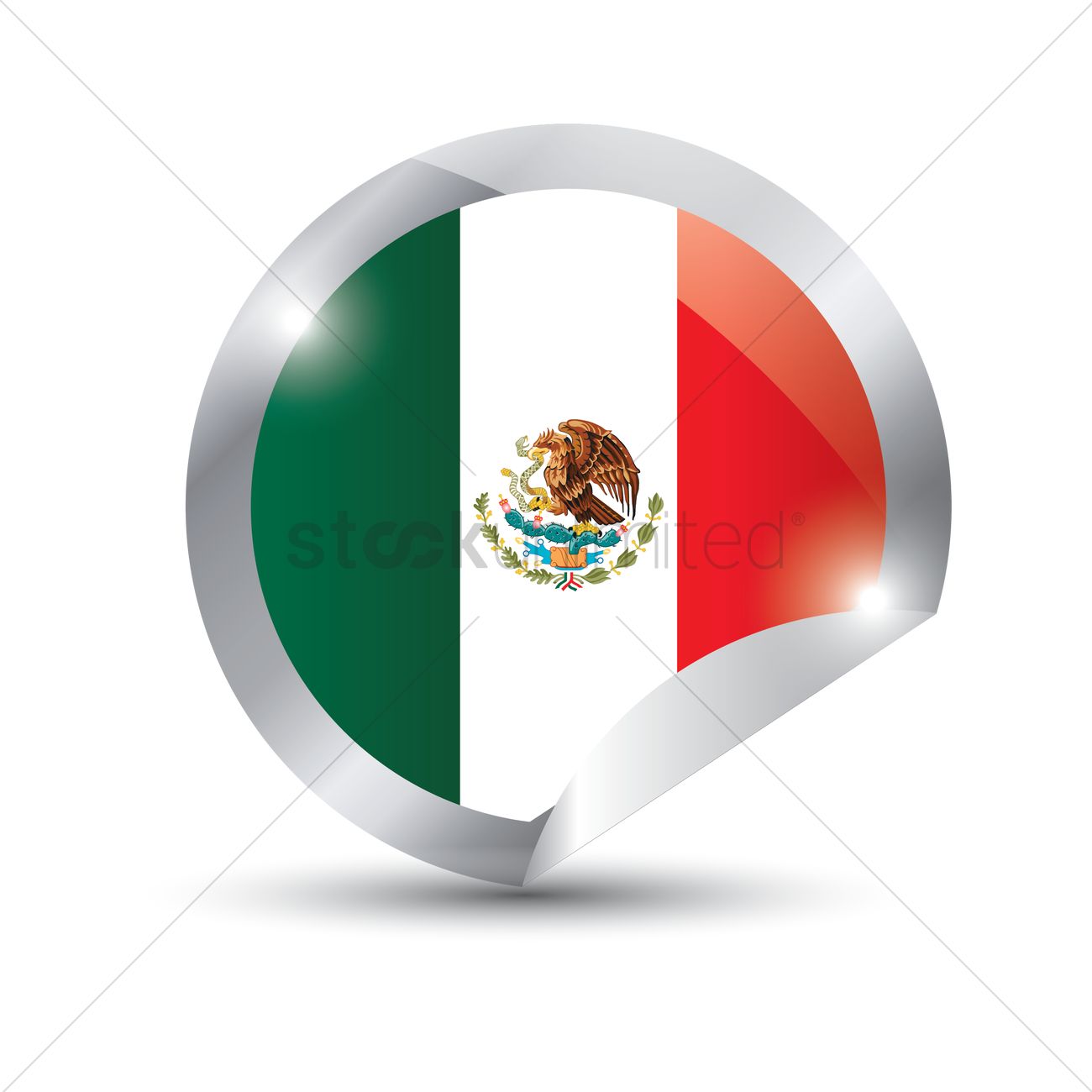 1300x1300 Mexico Flag Icon Vector Image
