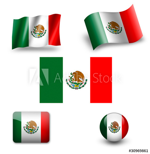 488x500 Mexico Flag Icon Set