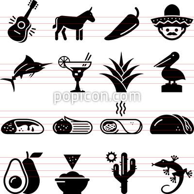 400x401 Mexican Icons