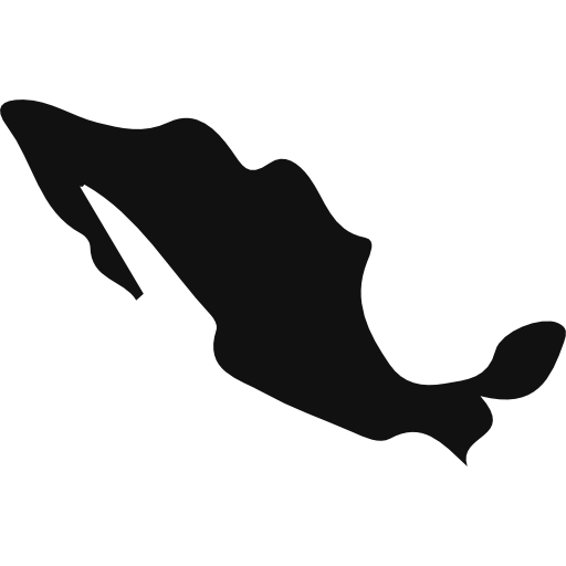 512x512 Mexico Country Map Black Shape Icons Free Download