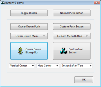 350x301 Vista Themed Owner Drawn And Full Custom Pushmenuimage Buttons