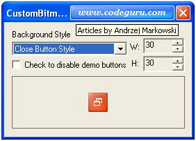 282x204 Visual C Example, Bitmap Button, Cbutton, Download Vc Source