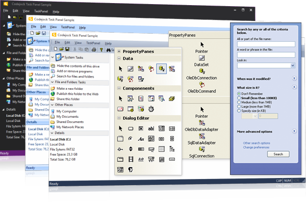 600x400 Task Panel For Visual C Mfc Codejock