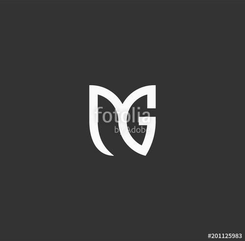 500x492 Mg Logo Icon For Flower Stock Image And Royalty Free Vector