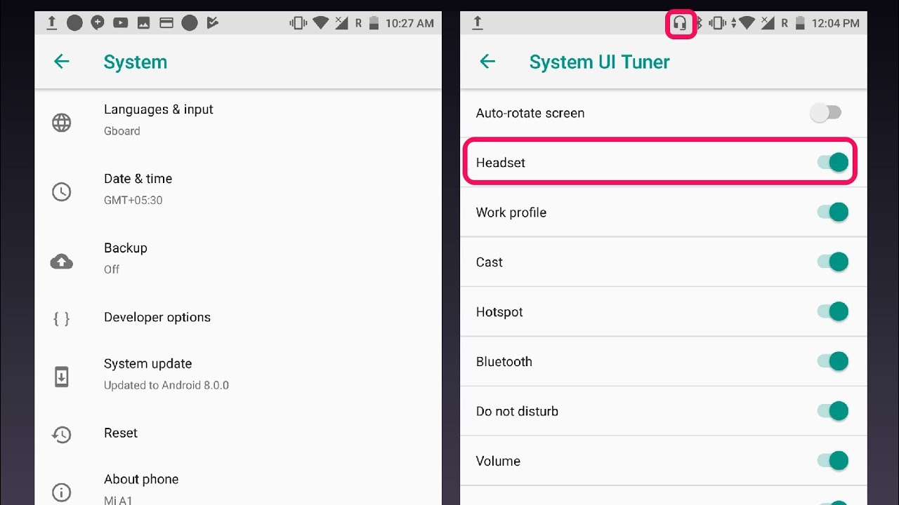 1280x720 Solution For Headset Icon Not Showing Up On Mi In Android O