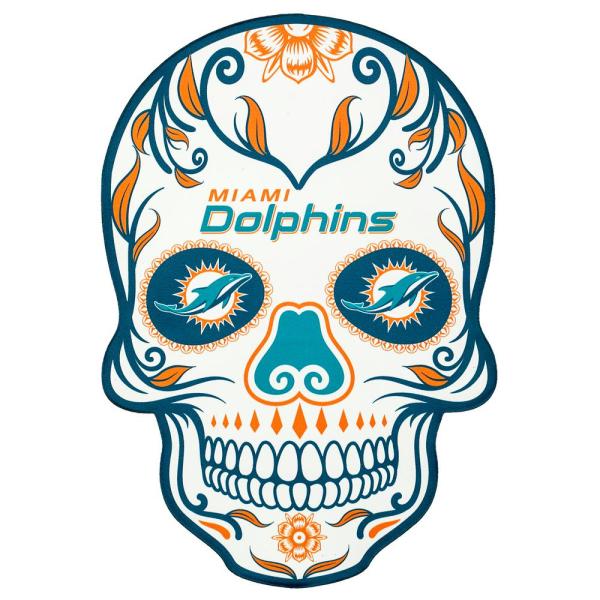 600x600 Applied Icon Nfl Miami Dolphins Outdoor Skull Graphic Small