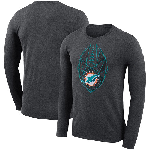 500x500 Nfl Men's Nike Miami Dolphins Charcoal Fan Gear Icon Performance
