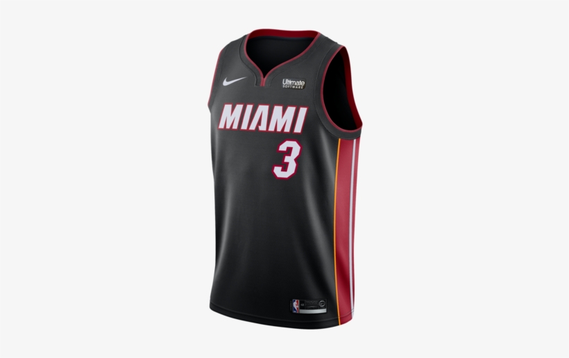 820x516 Dwyane Wade Nike Miami Heat Icon Black Swingman Jersey