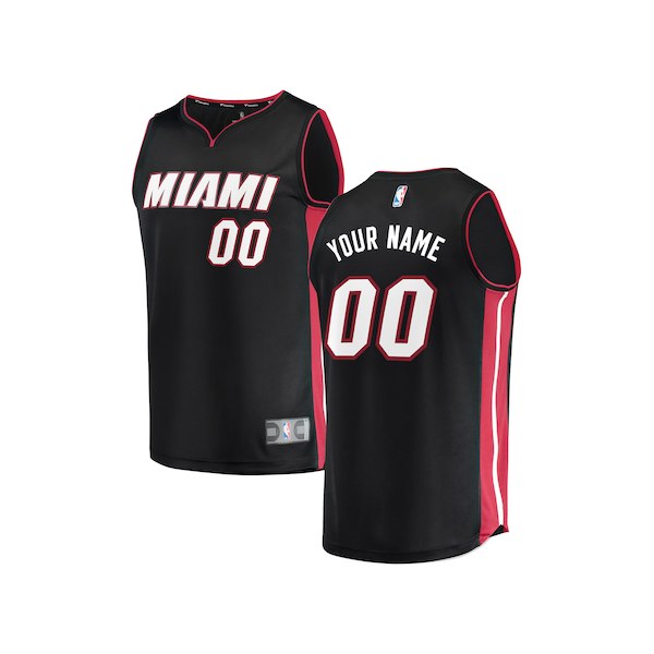 600x600 Fanatics Branded Miami Heat Youth Black Fast Break Custom Replica