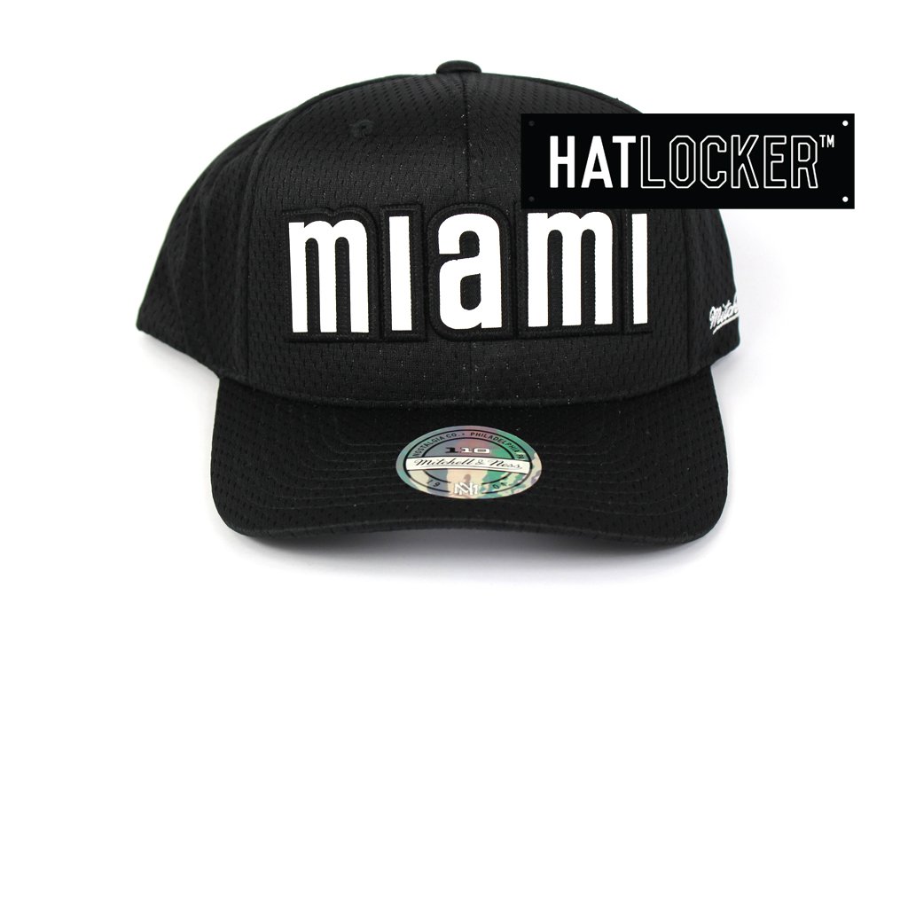 1024x1024 Mitchell Ness Nba Miami Heat Icon Curved Snapback Hat