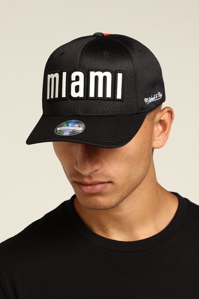 683x1024 Mitchell Ness Miami Heat Icon Snapback Blackwhite