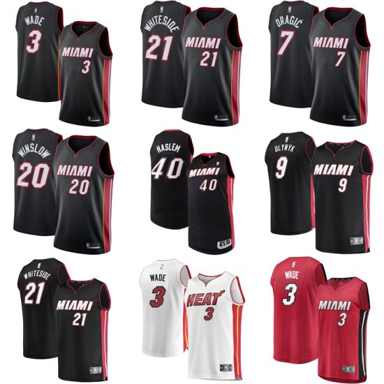550x550 China Miami Heat Black Swingman Authentic Custom