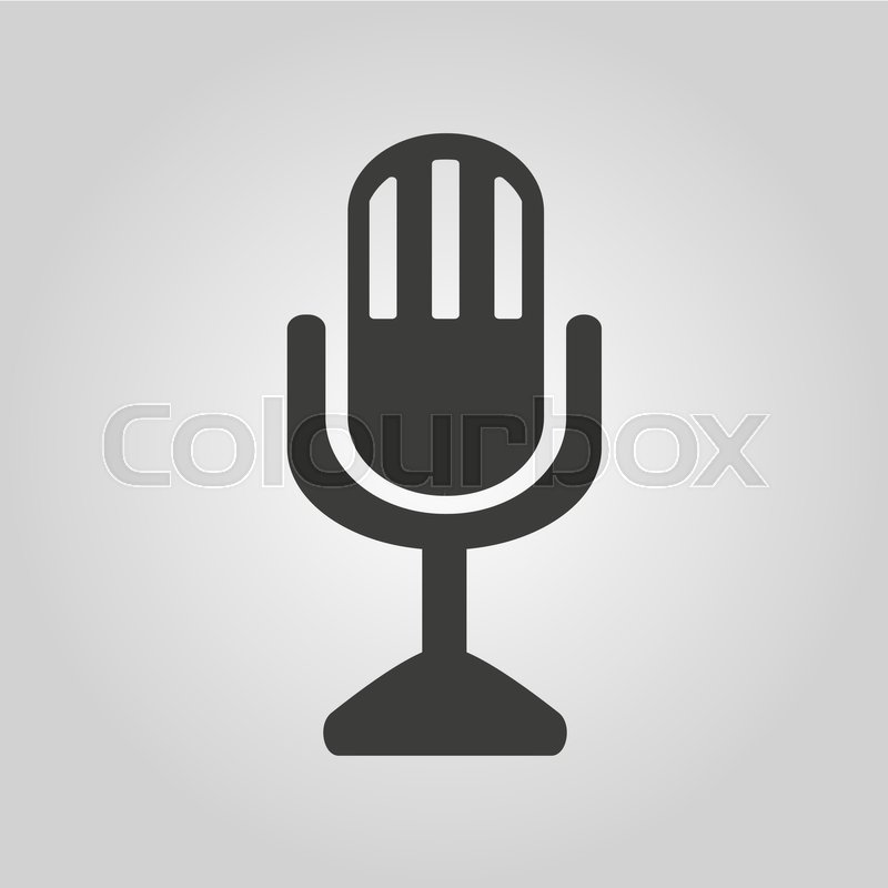 800x800 The Mic Icon Microphone Symbol Flat Stock Vector Colourbox