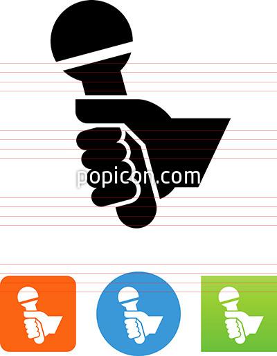 400x514 Hand Holding Microphone Icon
