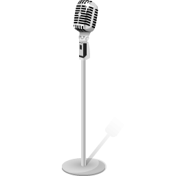 Chrome Mic With Stand Icon, Png Clipart Image 256x256 Chrome Mic With Stand Icon, Png Clipart Image