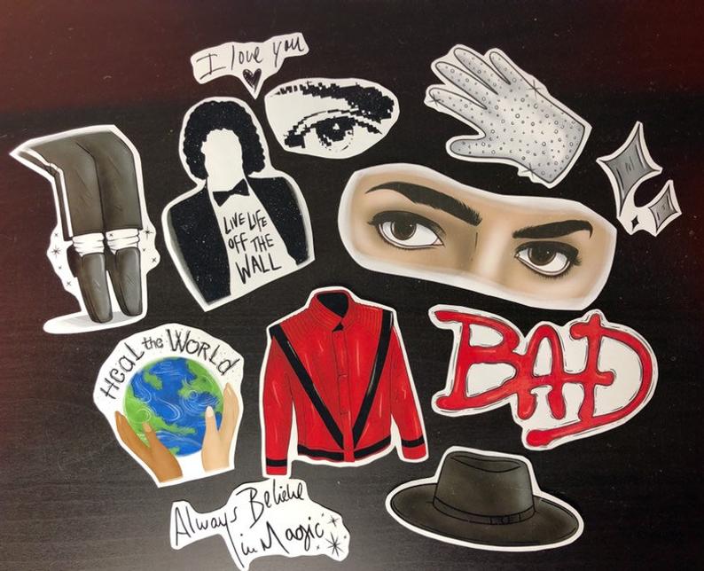 794x644 Michael Jackson Icon Sticker Pack Etsy