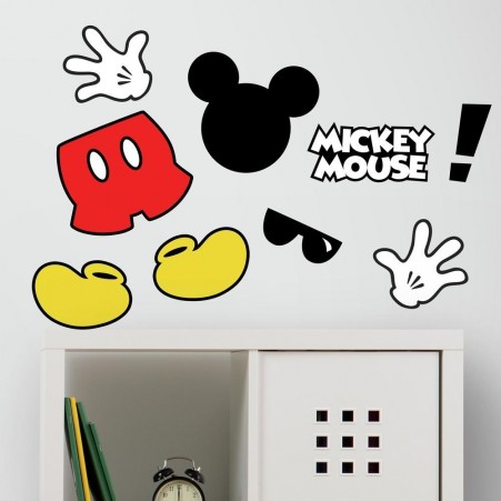 451x451 Disney Mickey Mouse Icons Peel And Stick Wall Decals With Flock