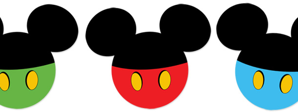 610x229 Mickey Mouse Icons Clipart Pack