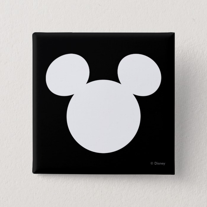 699x699 Disney Logo White Mickey Icon Button