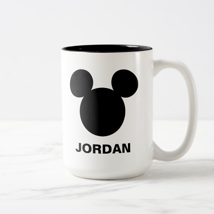 699x699 Disney Logo Black Mickey Icon Two Tone Coffee Mug
