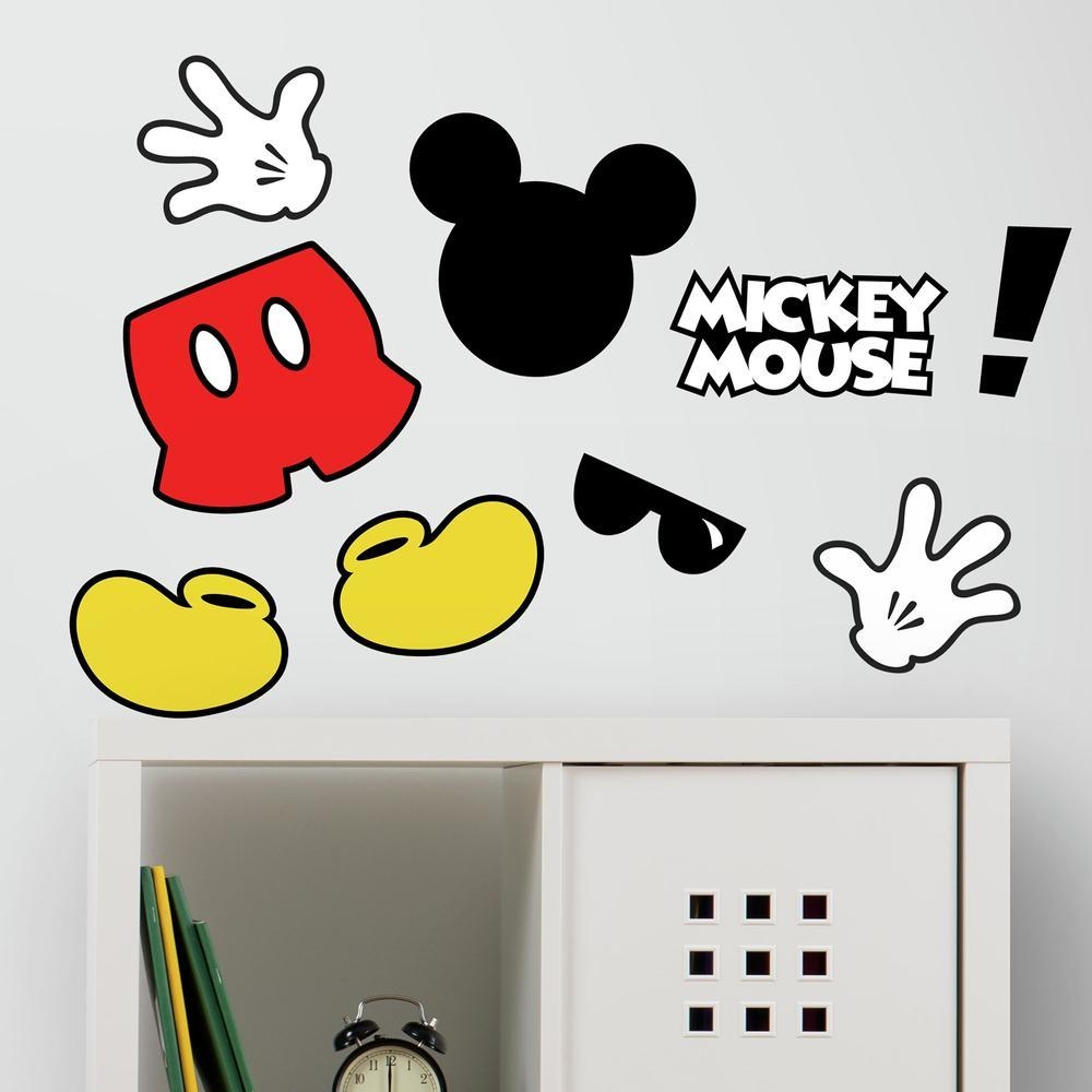 1000x1000 Disney Mickey Mouse Icons Peel And Stick Wall Decals With Flock
