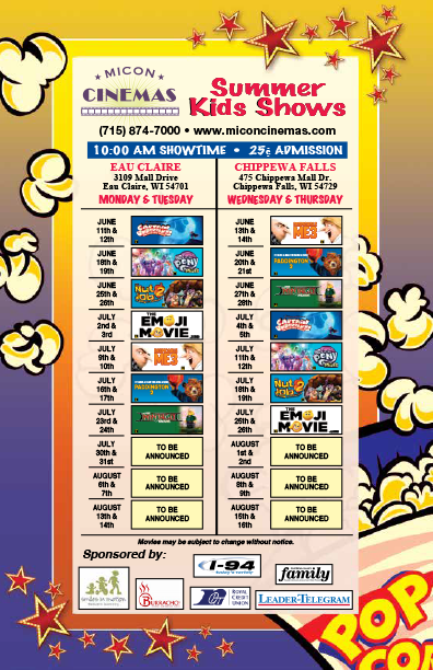 396x612 Micon Cinemas Summer Kids Shows