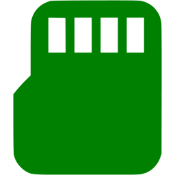 256x256 Green Micro Sd Icon