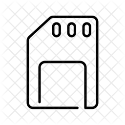 256x256 Micro Sd Icon Of Line Style