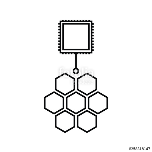 500x500 Microservice Architecture Vector Icon, Micro Chips Symbol Stock