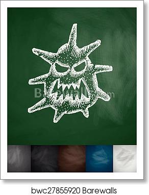 292x382 Microbe Icon, Art Print Barewalls Posters Prints