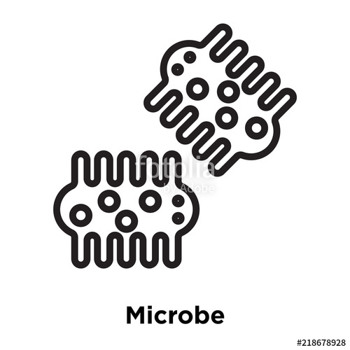 500x500 Microbe Icons Isolated On White Background Modern And Editable