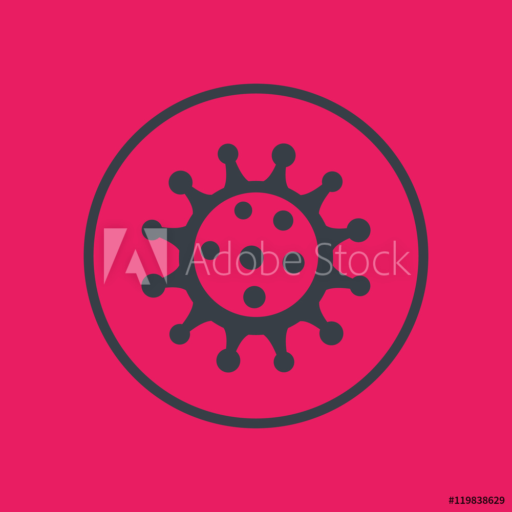 Photo Art Print Virus Icon, Pathogen, Microbiology, Virology 1000x1000 Photo Art Print Virus Icon, Pathogen, Microbiology, Virology
