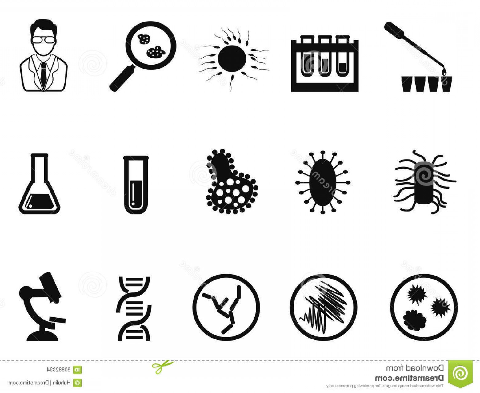 Stock Illustration Black Microbiology Icon Set White Background 1560x1278 Stock Illustration Black Microbiology Icon Set White Background