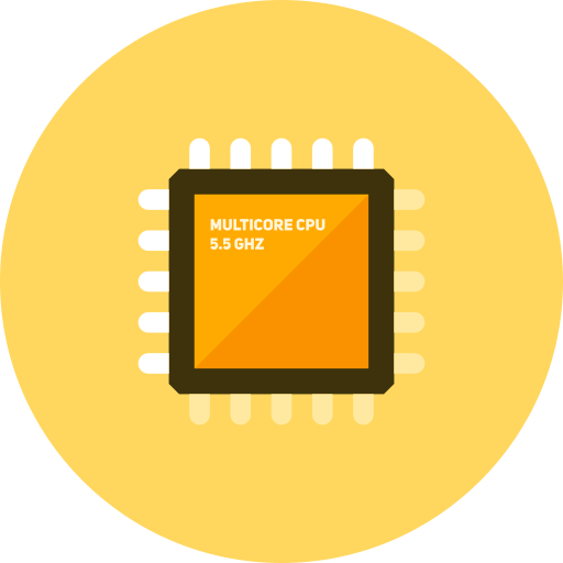 512x512 Microchip Icon Free Of Kameleon Yellow Round