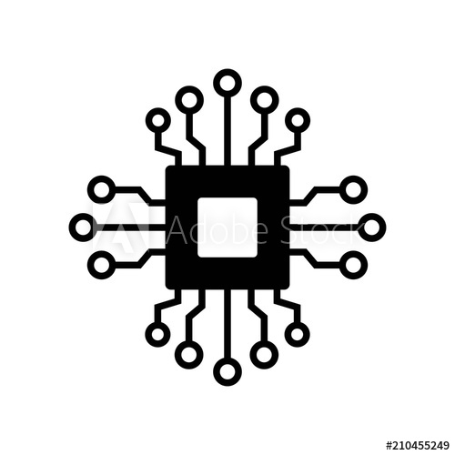 500x500 Microchip Icon Vector Icon Simple Element Illustration Microchip