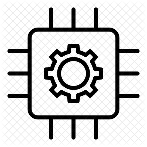 512x512 Setting Microchip Icon Of Line Style