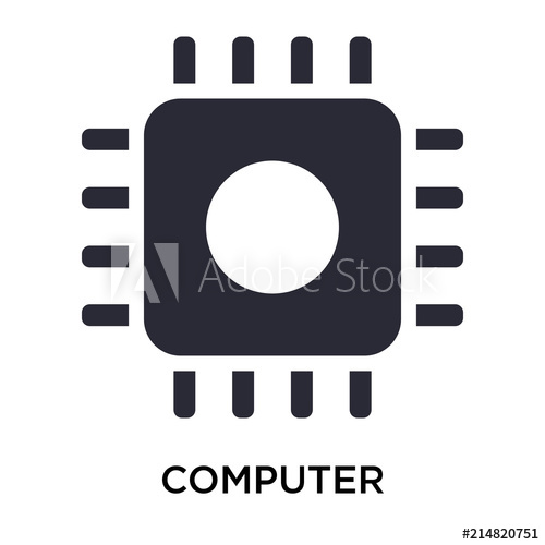 500x500 Computer Microprocessor Icon Vector Sign And Symbol Isolated