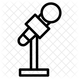 256x256 Microphone Icon Of Line Style