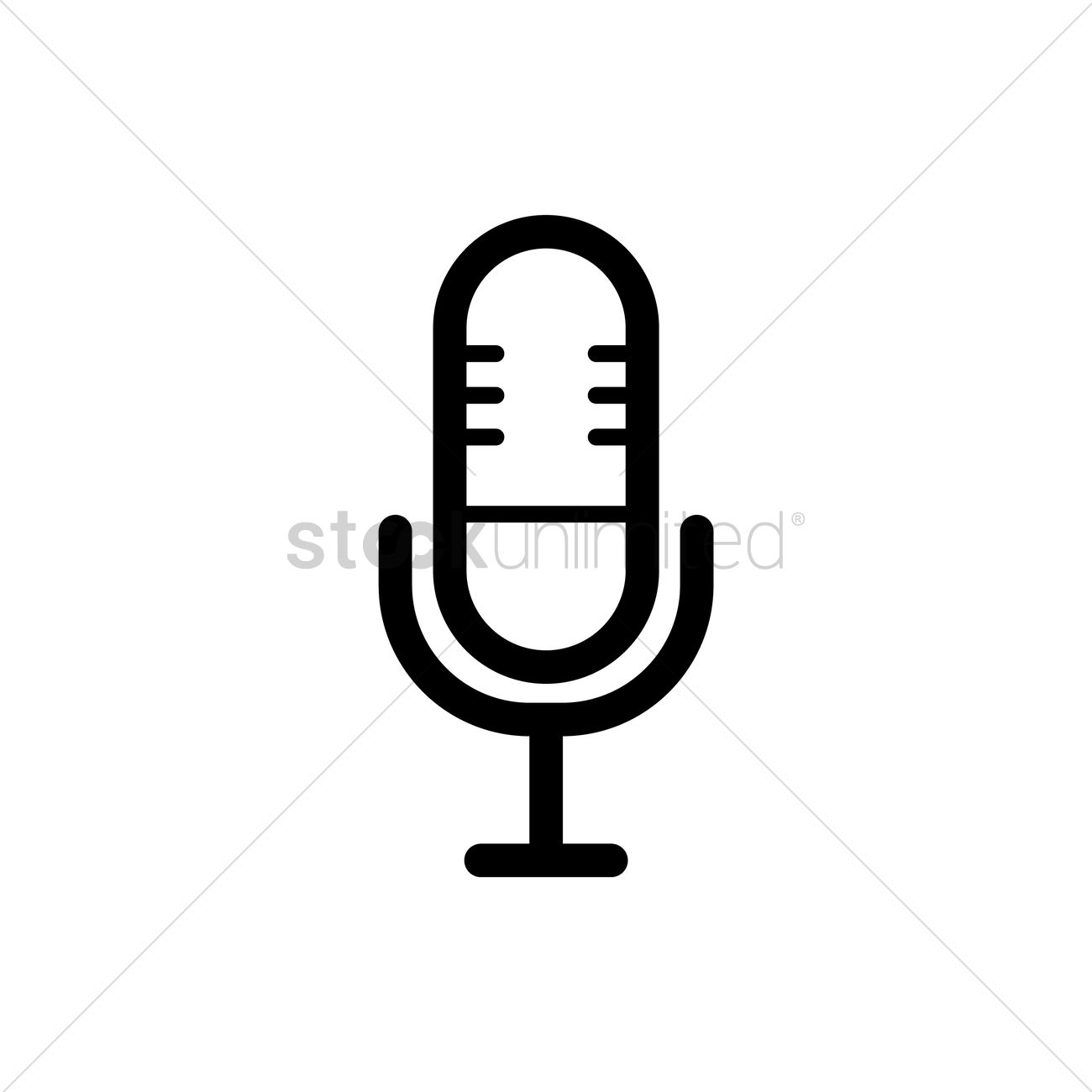 1300x1300 Vintage Microphone Icon Vector Image