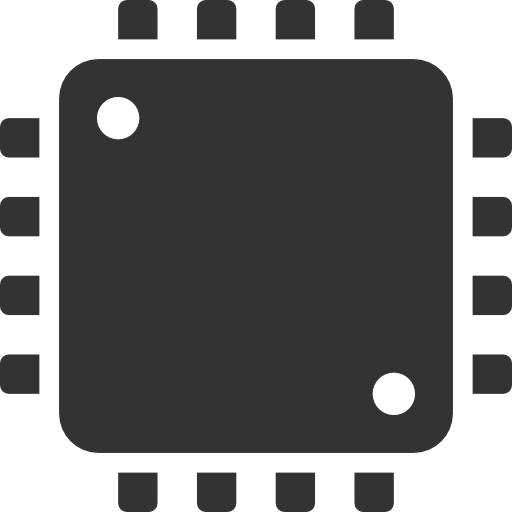 512x512 Microprocessor Icon Vector