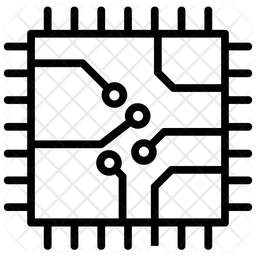256x256 Microprocessor Icon Of Line Style
