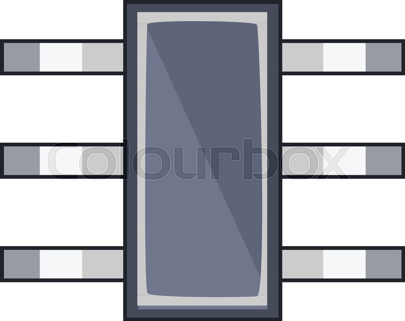 800x634 Old Microprocessor Icon Cartoon Stock Vector Colourbox