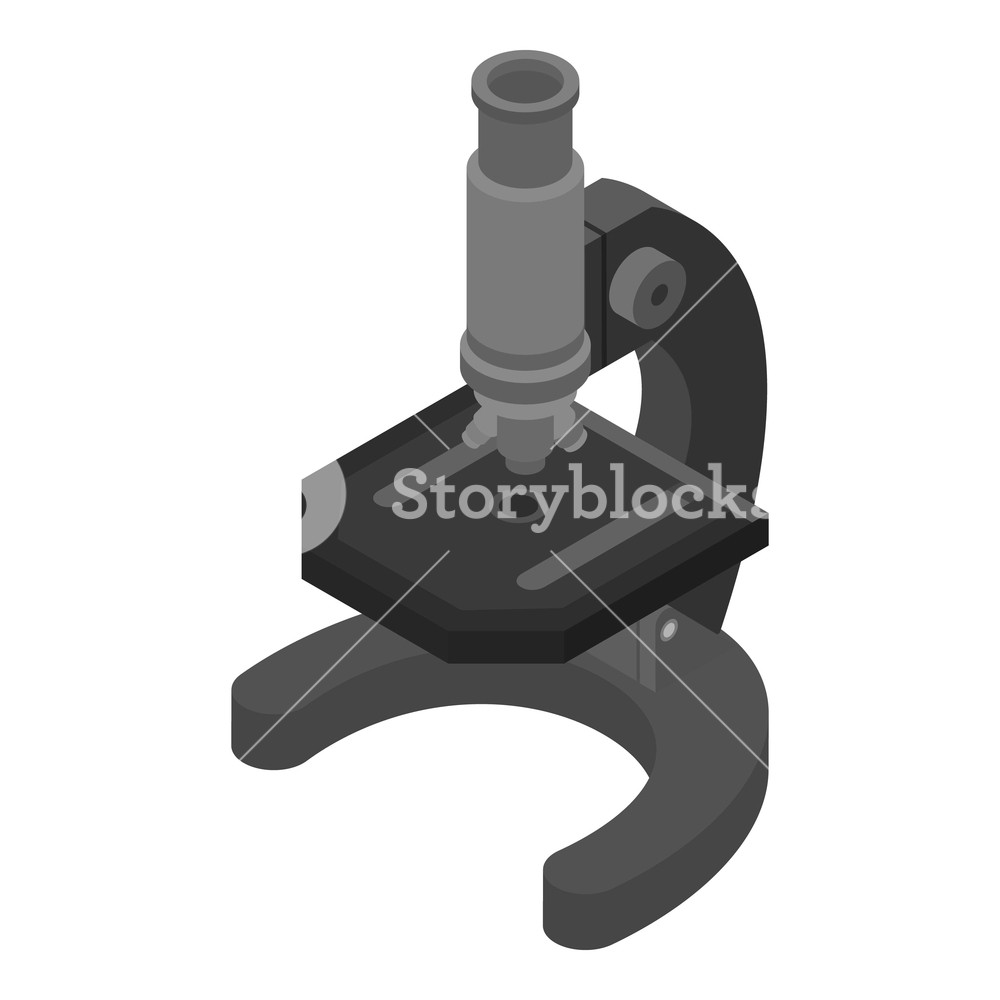 1000x1000 Black Microscope Icon Isometric Of Black Microscope Vector Icon