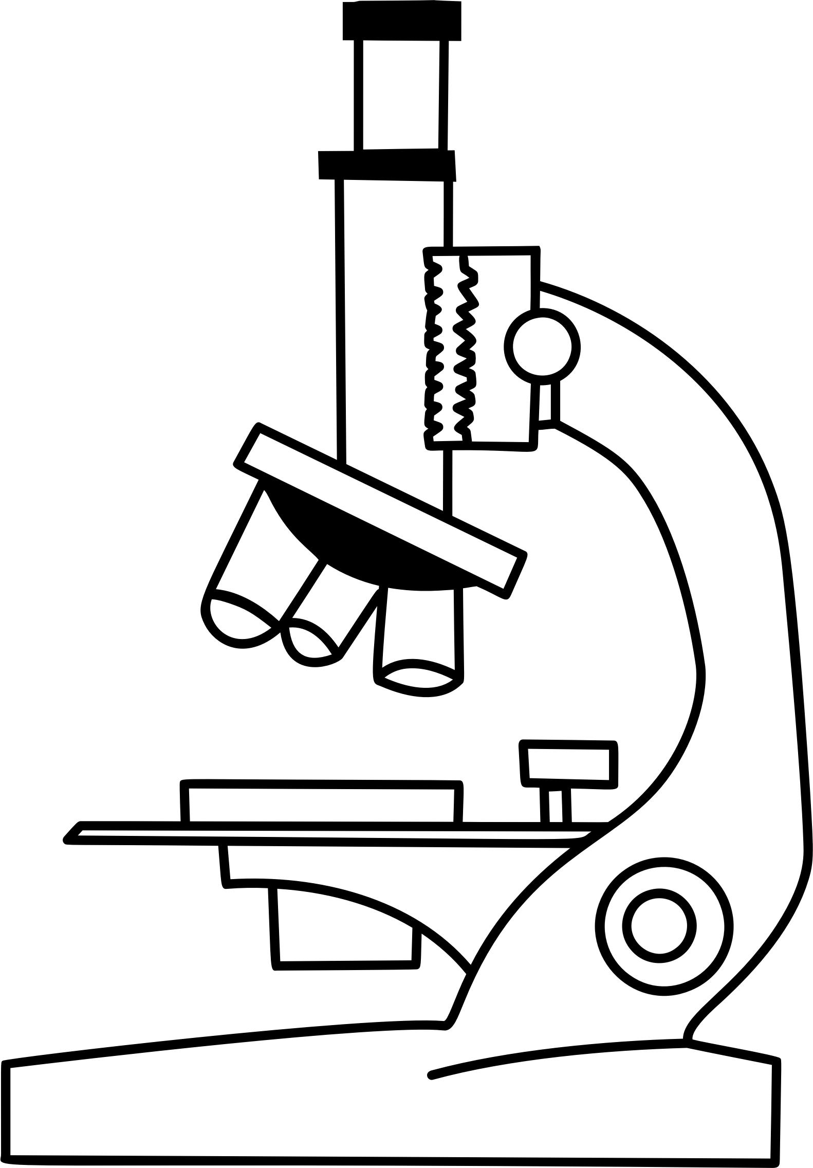 1582x2272 Microscope Line Art Icons Png
