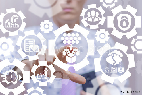 500x334 Man Uses On A Virtual Screen Of The Future Touching The Icon