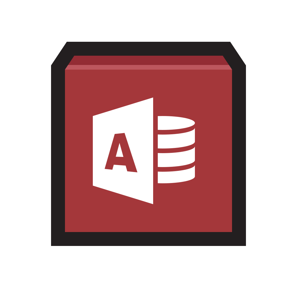 1024x1024 Microsoft Access Icon Flat Strokes App Iconset Hopstarter