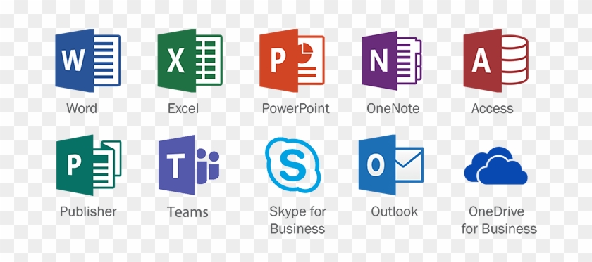 840x373 Microsoft Office Icons With Names Teams