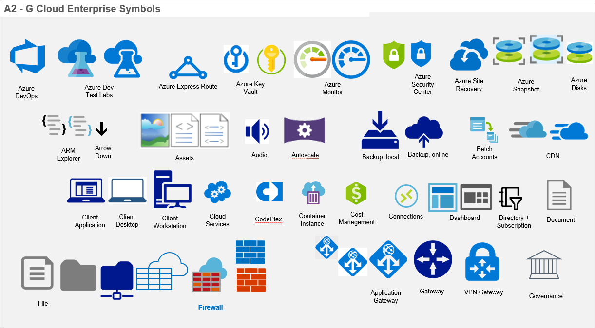 azure powerpoint presentation icons