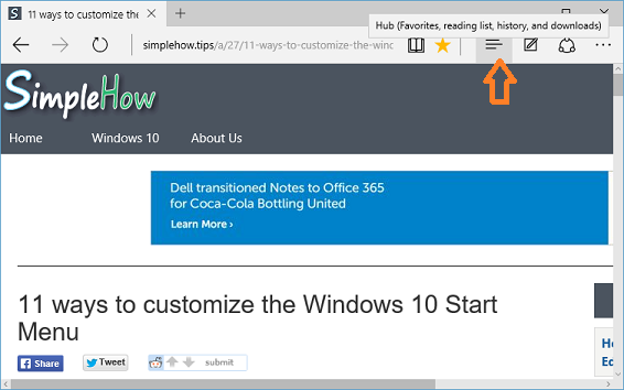 566x354 How To Add Or Remove Favorites In Microsoft Edge Browser