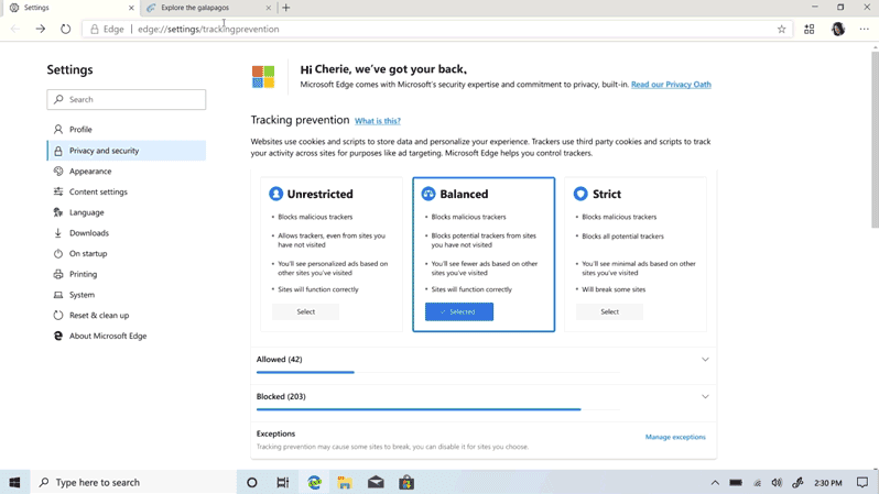 798x449 Microsoft Unveils New Edge Privacy Tools Concept